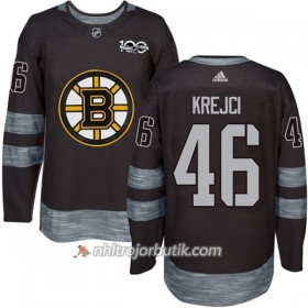 Män Ishockey Boston Bruins Tröja David Krejci 46 1917-2017 100th Anniversary Adidas Svart Authentic